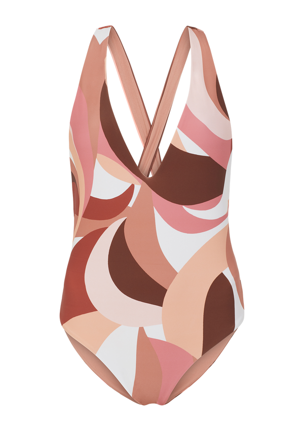 Frankie Abstract Plunge Swimsuit