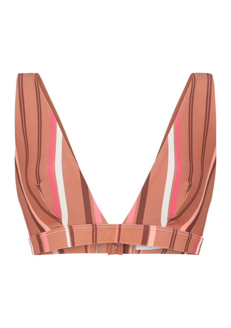 Florence Multi Stripe Cross Back Bikini Top