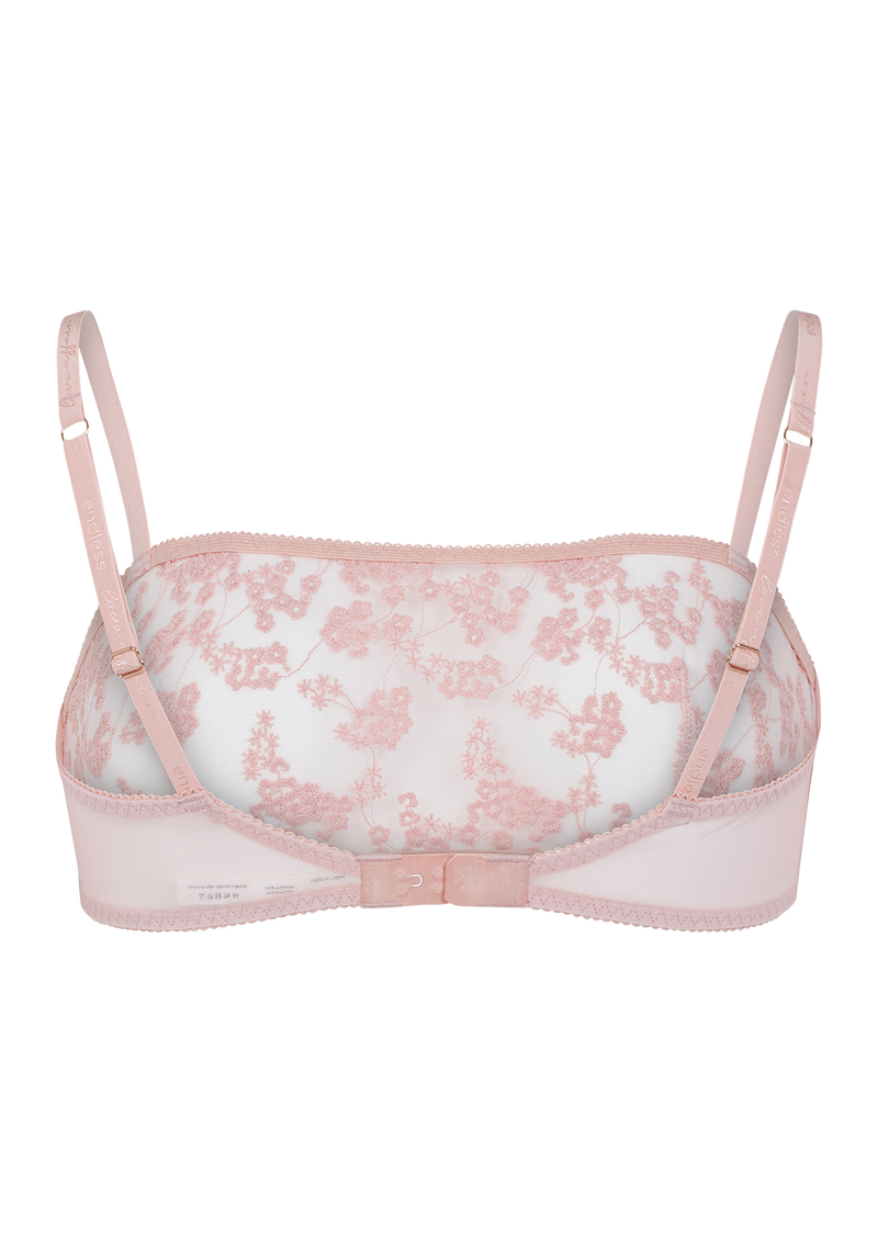 Isla Pink Embroidered Lace Floral Bralette