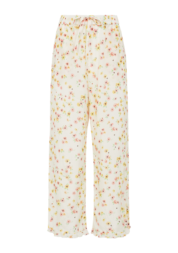 Ophelia Frill Hem Floral Print Pyjama Bottom