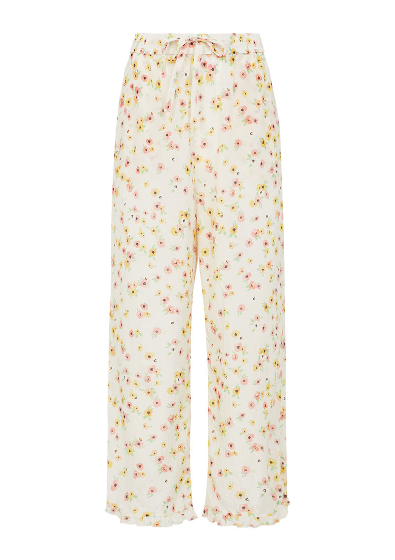 Ophelia Frill Hem Floral Print Pyjama Bottom