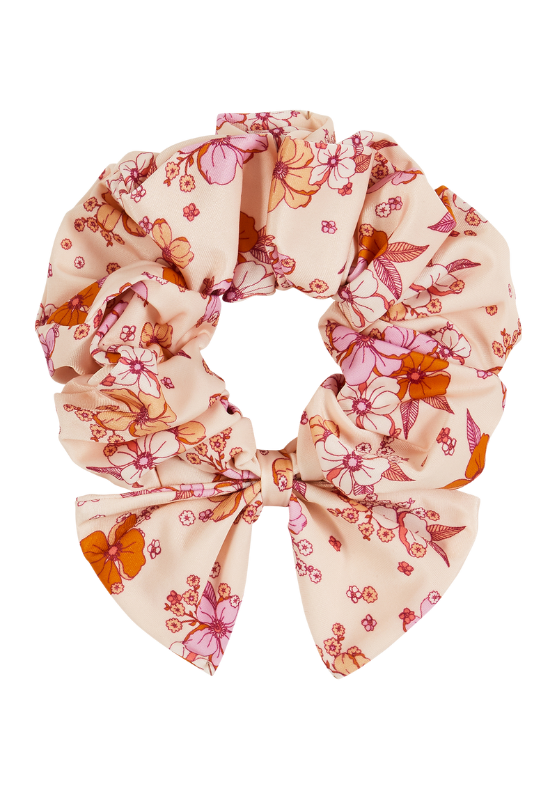 Izzy Pink Mixed Floral Scrunchie