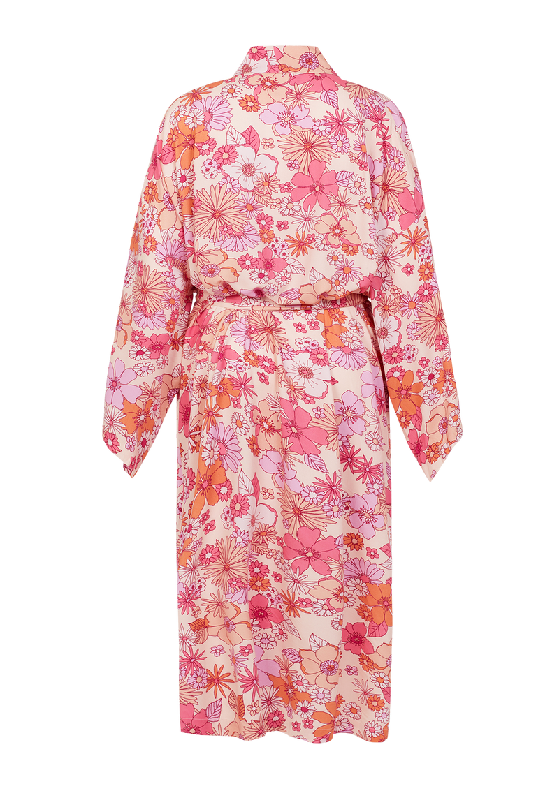 Ada 60s Floral Dressing Gown